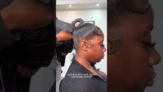 🌵Giving Bundles For Quick Weave Hairstyle High Ponytail Hair Tutorial [upl. by Aneladgam]