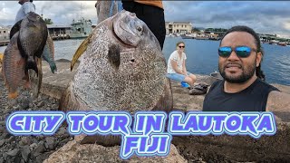 City Tour In Lautoka Fiji🇫🇯🇩🇪  Window shoppingfoodpeople and sightseeing [upl. by Anoyk]