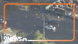 Greeley flooding Cars stuck in standing water [upl. by Engis362]