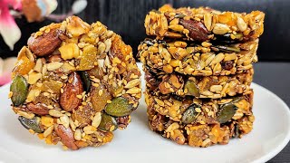 I dont eat sugar Super healthy mixed Nuts Cookies  Recipe for energy [upl. by Danelle]