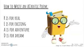 How to Write Acrostic Poems [upl. by Airretal]