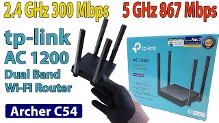 TPLink AC1200 Archer C54 Wi Fi Router UNBOXING [upl. by Anatollo]