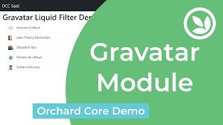 Gravatar Module  Orchard Core Demo [upl. by Alioz]