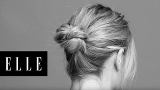 Simple Chic Twisted Bun  ELLE [upl. by Shara]