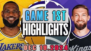 Los Angeles Lakers VS Sacramento Kings Game 1ST Highlights Dec 192024 NBA Season 202425 [upl. by Faden]