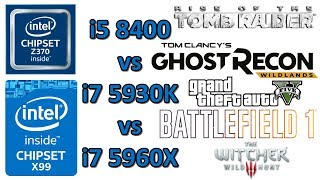 i5 8400 vs i7 5930K vs i7 5960X  38GHz  GTX 1080Ti  1080p  2018 [upl. by Eetnahs]