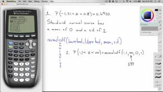 Ti 84 standard normalcdf [upl. by Mctyre]