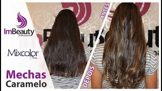 Passo a passo  Mechas Caramelo com MixColor Plus [upl. by Quackenbush]