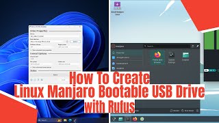 How To Create Linux Manjaro Bootable USB Drive with Rufus [upl. by Fleischer]