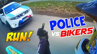 Police VS Bikers Cops Chases Motorcycle  Best Compilation 2024 [upl. by Aklim]