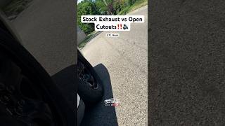 Dodge Charger Stock Exhaust vs Open Cutouts Start Up Comparison [upl. by Llerrej]