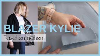 Blazer Kylie nähen Teil 2  Taschen nähen [upl. by Ahsiemac]