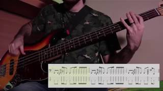 Rage Against The Machine  Bulls on Parade Bass Tab Play Along Tabs In Video [upl. by Douville]