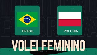 BRASIL X POLONIA LIGA DAS NAÇÕES DE VOLEI FEMININO AO VIVO voleibol [upl. by Lyn850]