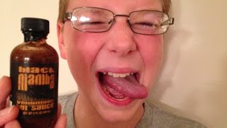 12yrold bites Black Mamba 25 million Scoville  Hot Sauce Review Crude Brothers [upl. by Meer]