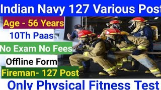 india Navy Fireman Vacancy 2024 [upl. by Pelson793]