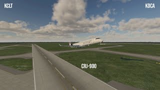 XPlane 11 Vatsim CRJ900 KCLTKDCA [upl. by Ailima749]