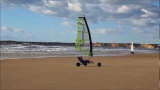 Carrovela en Conil Windsurf sobre ruedas en Conil [upl. by Anaibib]