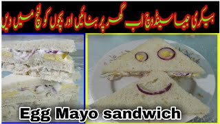 Chicken Egg Mayo sandwich recipeeasy to make sandwich recipe [upl. by Daphie]