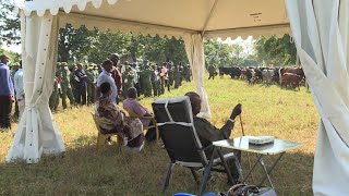 Museveni Visits the farm and the home of Namanya Frank at Ngoma Nakaseke district museveni farm [upl. by Haidej]