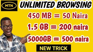 New mtn data trick how to buy mtn 5000GB for 500 nairamtn cheapest data plan mtn cheap data [upl. by Leihcey401]