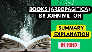 Books Areopagitica by John Milton  Summary Explanation in Hindi [upl. by Opportuna]