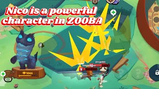 ZOOBA Nico Powerful GAMEPLAY  IS POWERFUL CHARACTER is NICO IN ZOOBA [upl. by Kensell]