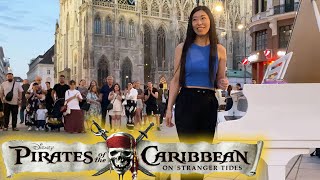 Pirates Of The Caribbean Unleashing The Pirate Melody On Street Piano By YUKI [upl. by Marie]