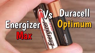 Energizer Max VS Duracell Optimum AA Battery Test [upl. by Chaffin370]