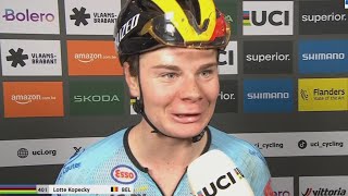 Lotte Kopecky  Interview at the Finish  UCI GRAVEL WORLD CHAMPIONSHIPS 2024 [upl. by Oilisab]