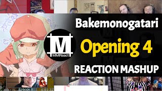 Bakemonogatari Opening 4  Reaction Mashup [upl. by Nuahsal190]