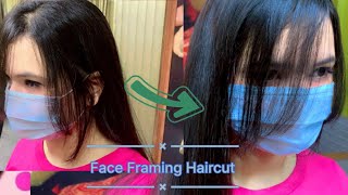 Face Framing Haircut 💇🏻‍♀️  Front Flicks [upl. by Hsirrehc]