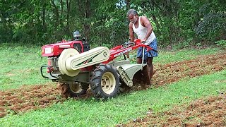 Vst shakti 130di power tiller grass rotavator performance powertiller vstpowertiller [upl. by Wylen]