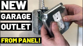 New Garage Outlet From PanelVERY DETAILED New Circuit  GFCI  Breaker Box  FULL INSTALL [upl. by Mehsah]