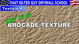 Brocade Knockdown Texture Easy No Sprayer needed Wall and Ceiling Texture [upl. by Heyer610]