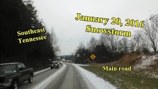 Driving in the Tennessee snow storm January 2016 [upl. by Felita]