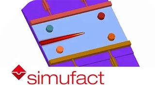 Temperature development during a laser welding process  Simufact [upl. by Ryhpez]