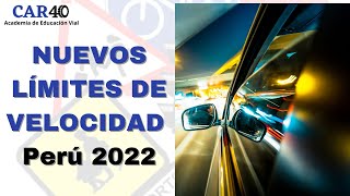 NUEVOS LIMITES DE VELOCIDAD 2022  MTC  Perú [upl. by Yrekaz]