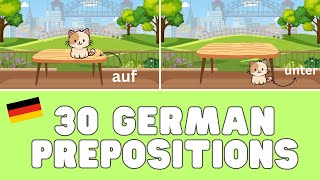 30 German Prepositions 🇩🇪  German for beginners  KidsGerman [upl. by Eillak]