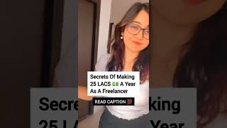 👇My Secrets To Make 25 Lakhs In A Year As A Freelancer Check Description freelancing makemoney [upl. by Goat195]