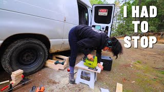 I HAD TO STOP MY VAN BUILD  DIY van build [upl. by Mintun]