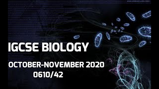 0610w20ms42 Full Solution IGCSE 061042 Biology Paper 4 October November 2020  IGCSE Paper [upl. by Teyugn]