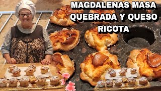 MAGDALENAS DIFERENTES CON MASA QUEBRADA Y CON QUESO DE RICOTA 😍 Fácil receta👵 María la pastelera [upl. by Beatty875]