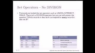 6 of 6 SQL Advanced with Oracle  Solving a quotdivisionquot problem [upl. by Arivle]