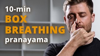 10min Box Breathing Pranayama Practice  Lucas Rockwood [upl. by Akimehs358]