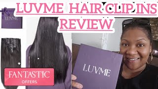 LUVME HAIR CLIPINS REVIEW  YAKI STRAIGHT [upl. by Hsotnas]