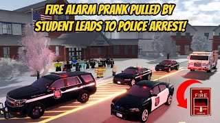 Greenville Wisc Roblox l School Emergency Fire Alarm PRANK Evacuation Roleplay [upl. by Norri69]