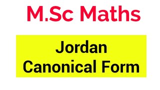 Jordan Canonical Form  How to get JC form of a matrix [upl. by Otina962]