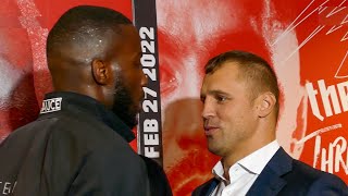 LAWRENCE OKOLIE VS MAIRIS BRIEDIS FACEOFF AHEAD OF EVENTUAL UNIFICATION CLASH [upl. by Eitsirc]