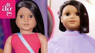 Trendy Haircut Makeover at the Doll Salon  Dolled Up With American Girl  AmericanGirl [upl. by Haggar150]